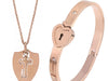 Titanium Couple Love Lock Bracelet & Necklace with Key Set | AccessoryZ
