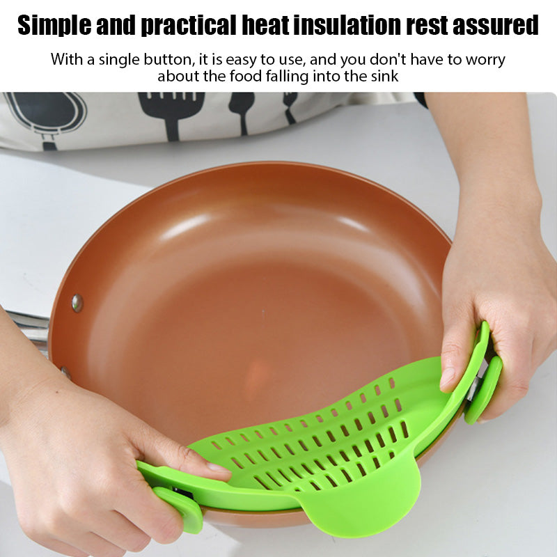 Silicone Clip-on Anti-spill Pan Pot Strainer | AccessoryZ