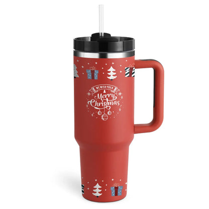 Christmas Thermal Coffee Mug with Straw AccessoryZ