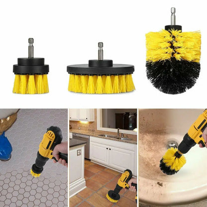 Drill Brush Set Power Scrubber Brushes for Car Wash Cleaning Carpet Tile Grout AccessoryZ