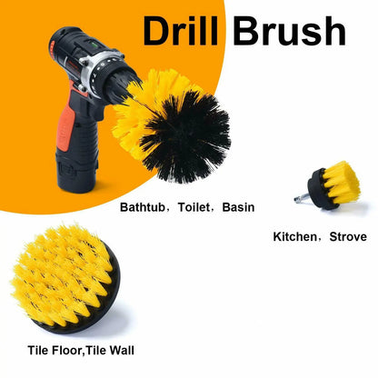 Drill Brush Set Power Scrubber Brushes for Car Wash Cleaning Carpet Tile Grout AccessoryZ