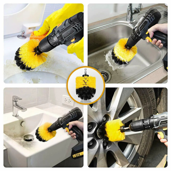 Drill Brush Set Power Scrubber Brushes for Car Wash Cleaning Carpet Tile Grout AccessoryZ