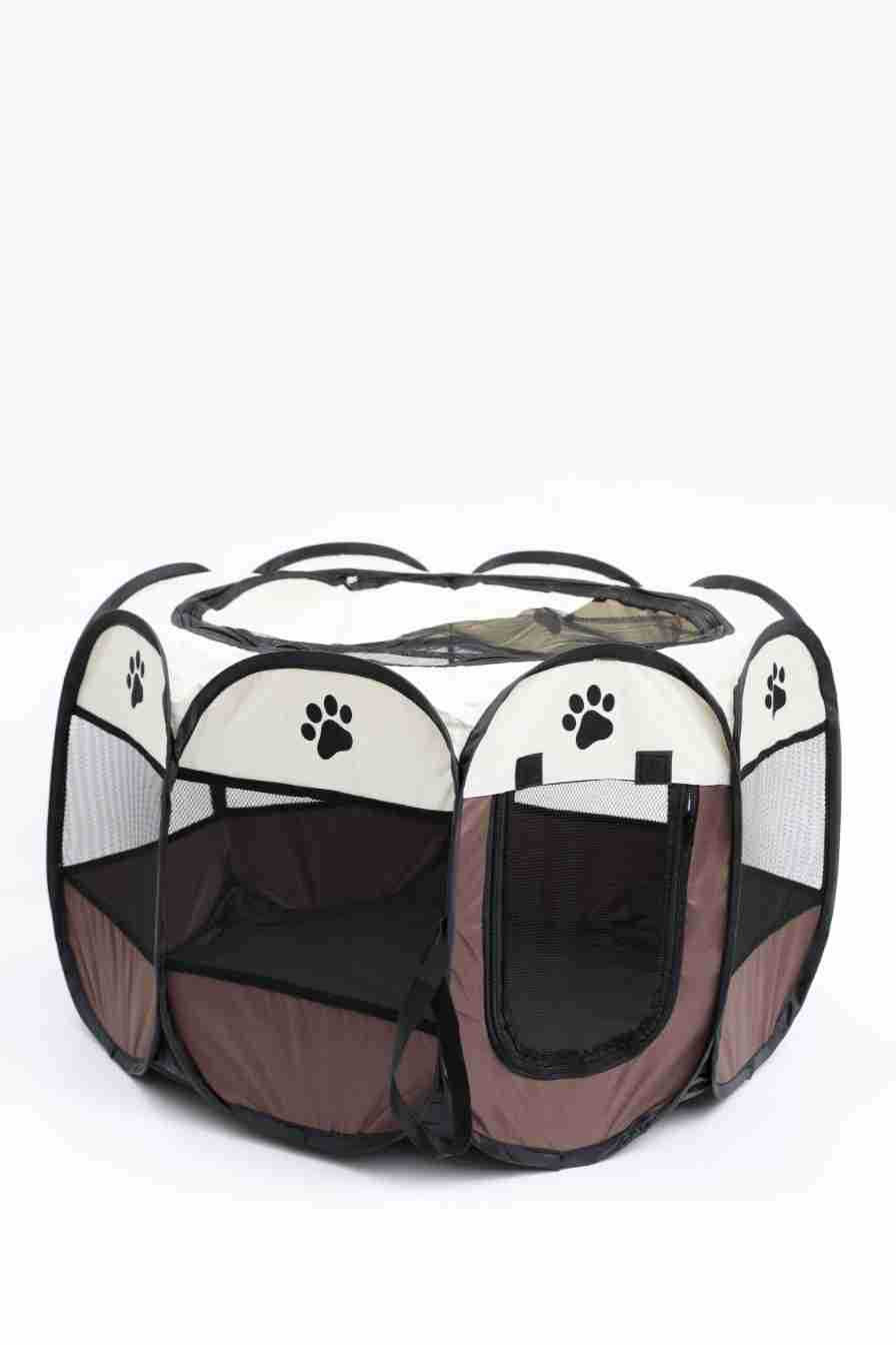 Pet Tent Octagonal Cloth Shelter Brown | AccessoryZ