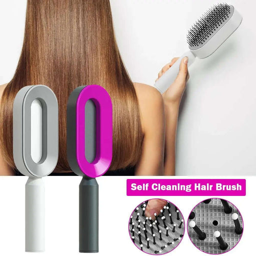 Self Cleaning Anti-Static Massage Hair Comb - AccessoryZ