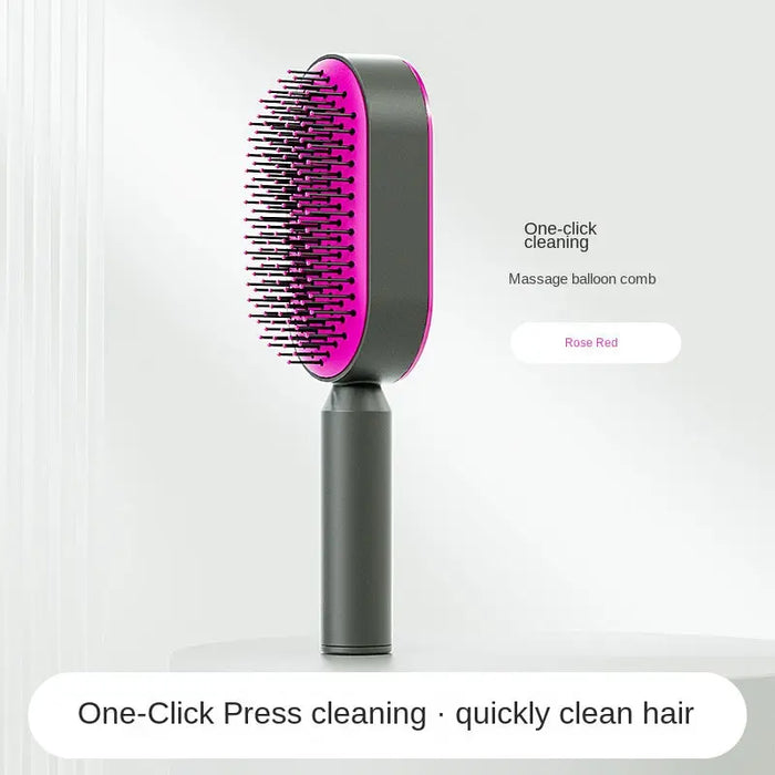Self Cleaning Anti-Static Massage Hair Comb - AccessoryZ