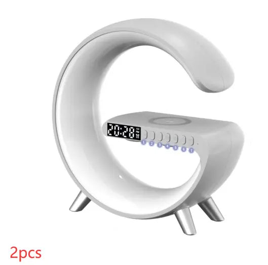 Smart G Shaped LED Lamp Bluetooth Speaker Wireless Charging - AccessoryZ