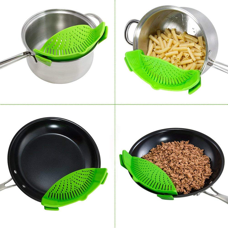 Silicone Clip-on Anti-spill Pan Pot Strainer | AccessoryZ